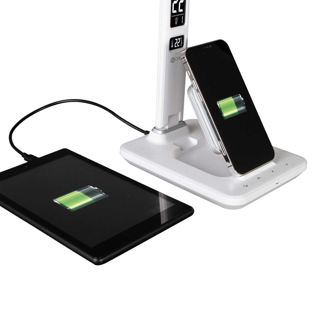 Ottlite - LED lamp with extendable wireless charging base