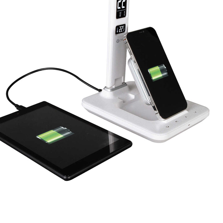 Ottlite - LED lamp with extendable wireless charging base