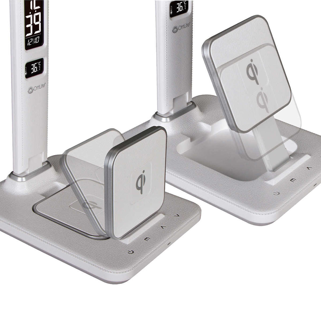 Ottlite - LED lamp with extendable wireless charging base