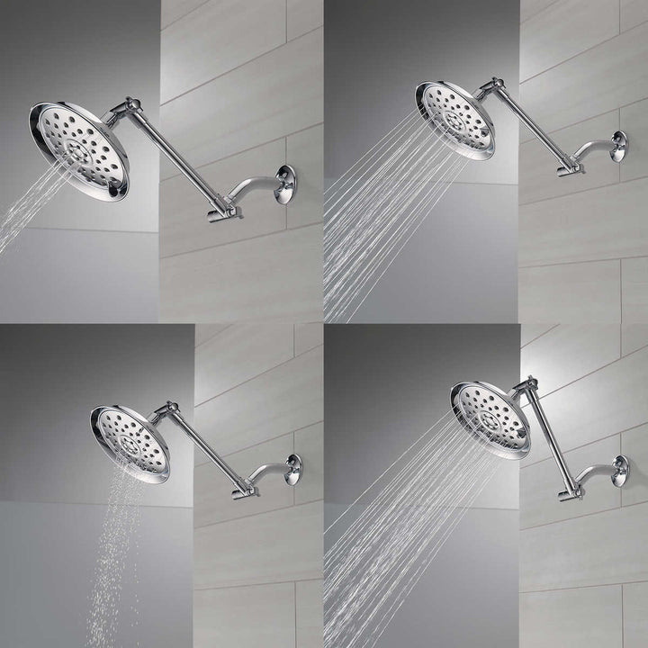Delta 3-Setting Showerhead with Adjustable Arm in Chrome