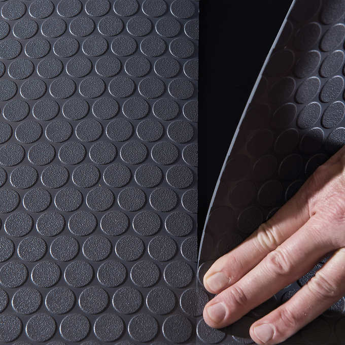 G-Floor - Revêtement de sol gris ardoise en rouleau de 8,5 pi × 24 pi