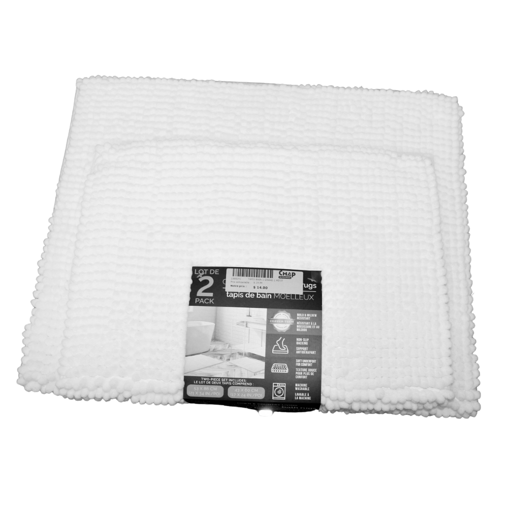 Town & Country Spa Bath Rug - 2-Pack