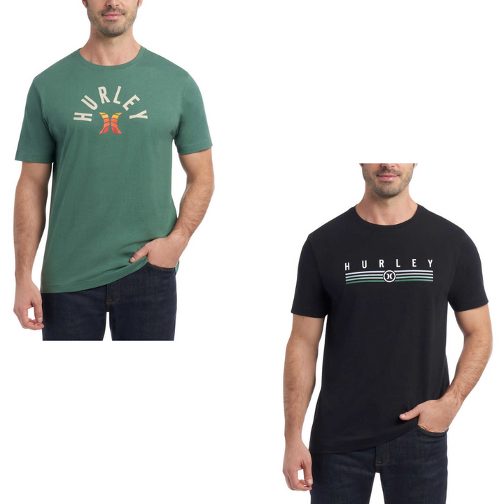 Hurley - Men's Short Sleeve Shirt, 2-Pack