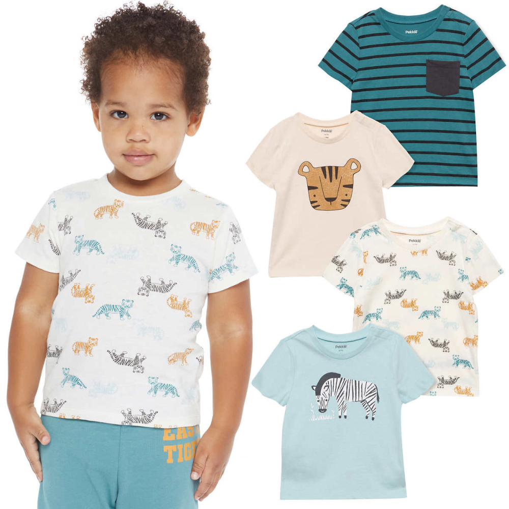 Pekkle - Kids' 4-Pack Short Sleeve Shirt