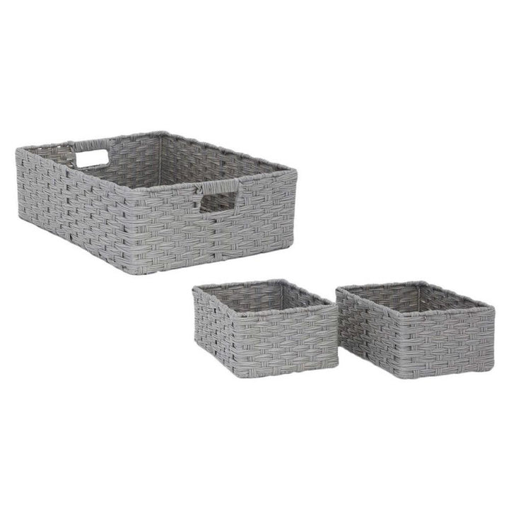 Baum Faux Wicker Basket - 3-Pack