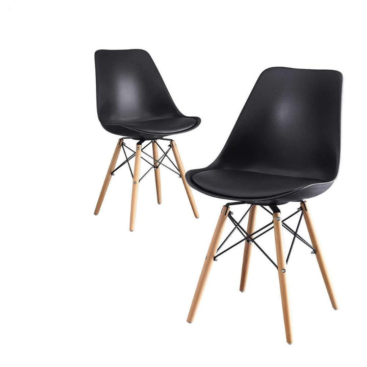 Eiffel Leather Padded Accent Chair - 2-Pack