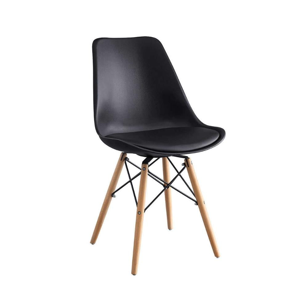 Eiffel Leather Padded Accent Chair - 2-Pack