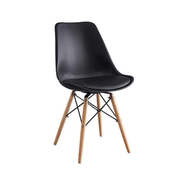 Eiffel Leather Padded Accent Chair - 2-Pack