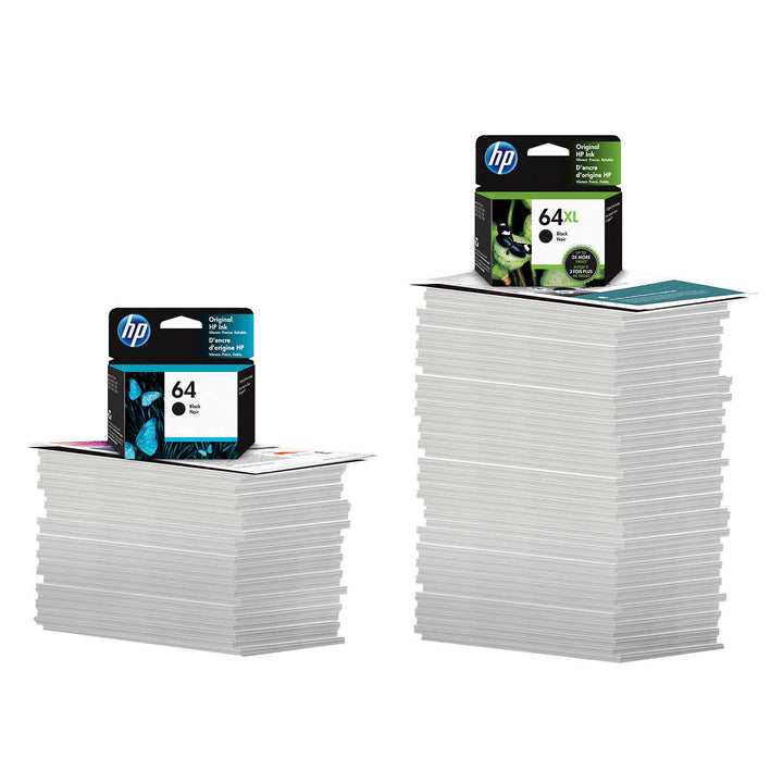 HP 64XL High Yield Black and Tri-color Ink Cartridges (X4D93BN) 