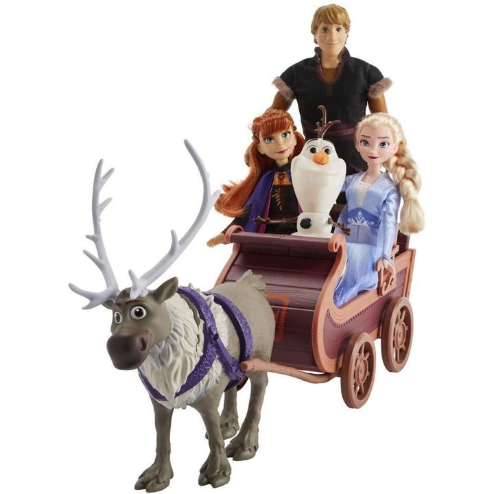 Disney Frozen II Sledding Adventures Doll Pack - 5 dolls and 1 sled