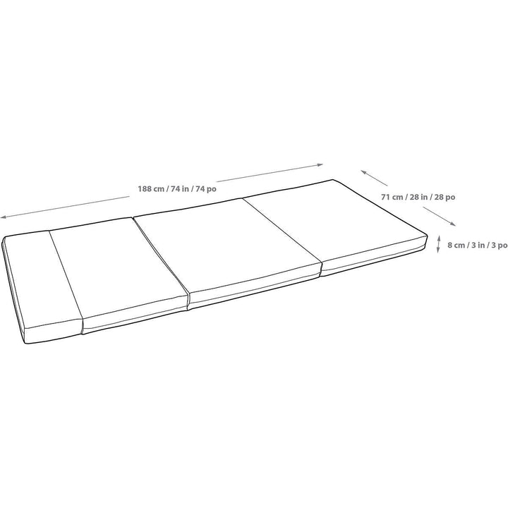 Lounge &amp; Co. - Multipurpose mattress with synthetic micromink top 