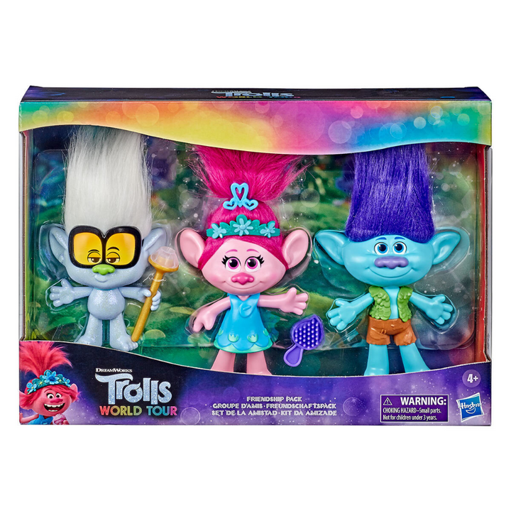 Trolls World Tour Friendship Pack 3-Piece 6” (15 cm) Doll Set