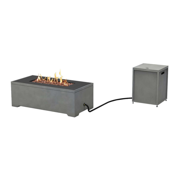 Bond 48" Faux Concrete Propane Fire Pit Table