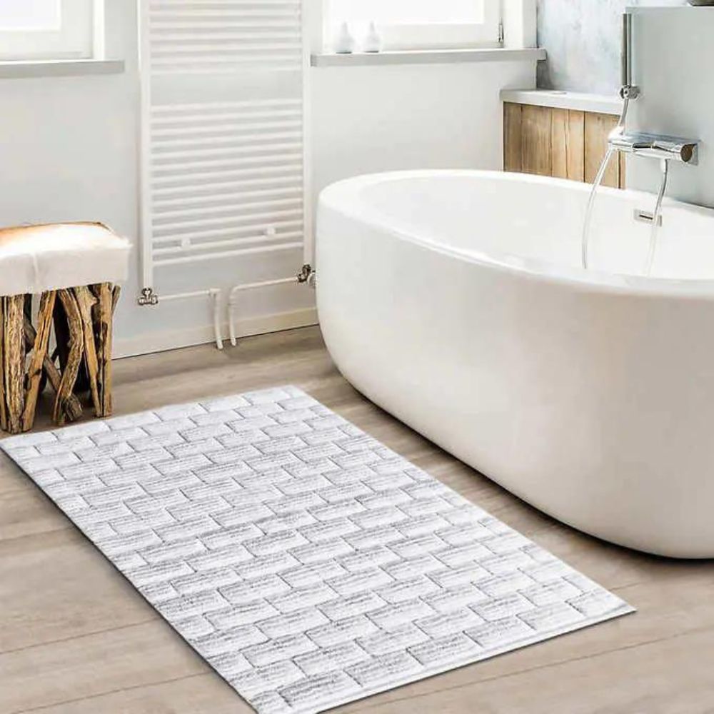 Blossom and Vines Cotton Bath Rug