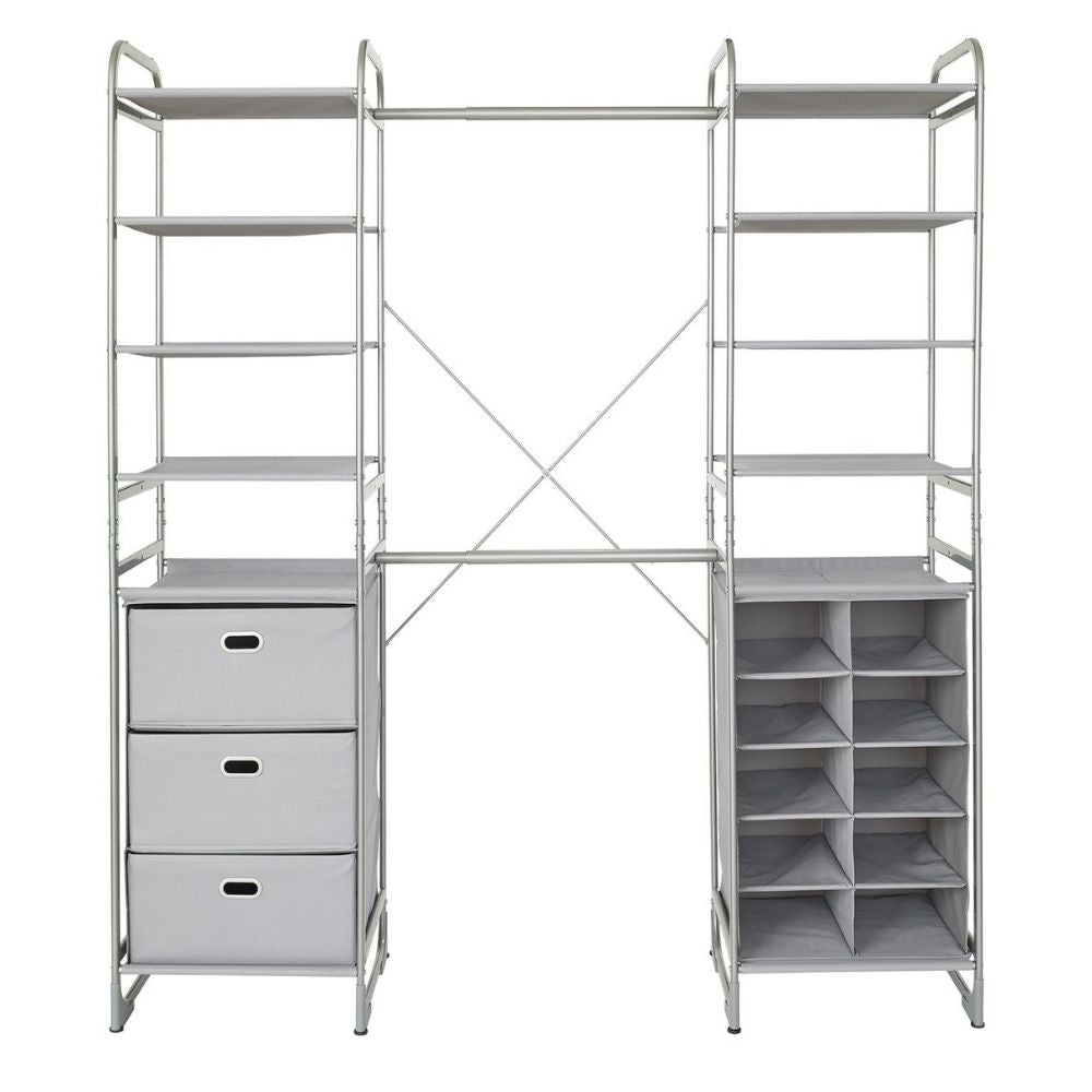 Neatfreak Versa Closet Storage System Kit with Expandable Bars (Cubby and Compartment Organizer)