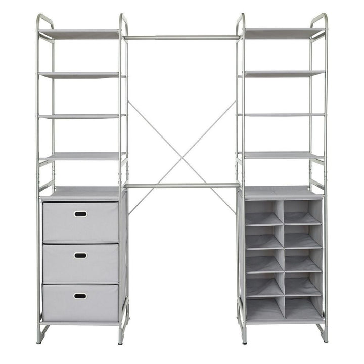 Neatfreak Versa Closet Storage System Kit with Expandable Bars (Cubby and Compartment Organizer)