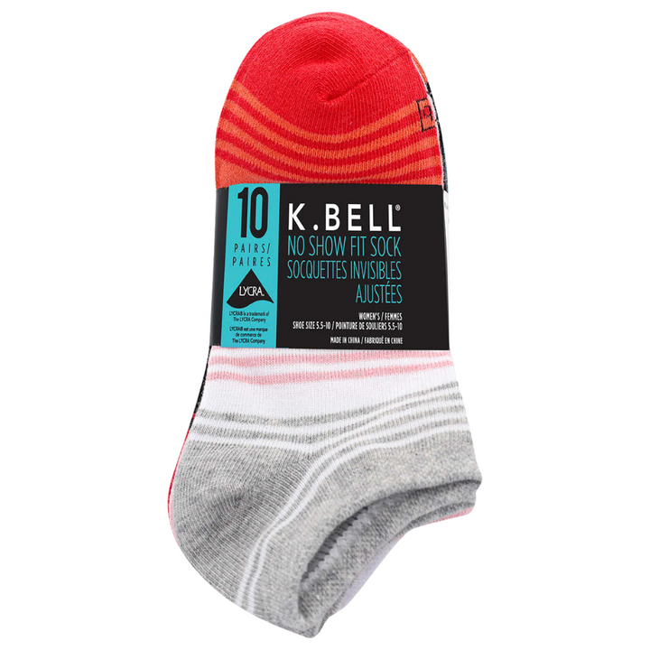 K.Bell - Chaussettes invisibles, paquet de 10 paires pour femmes