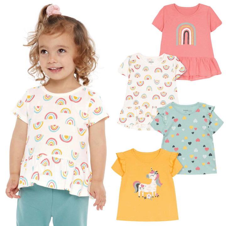 Pekkle - Kids' 4-Pack Short Sleeve Shirt