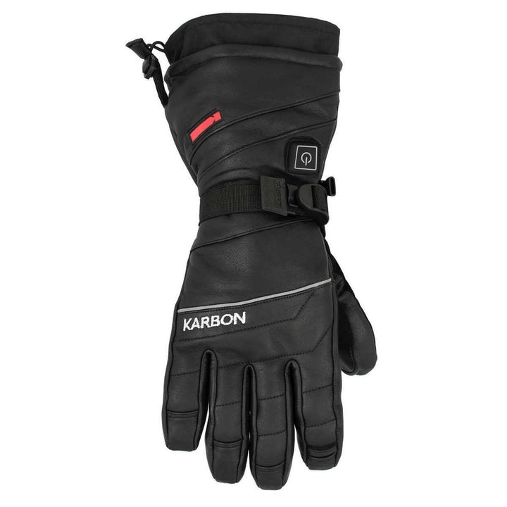 Karbon Goatskin Leather Heated Ski Gloves with Lithium-Polymer Battery