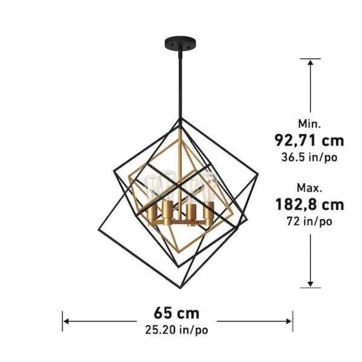 Artika Modern Harmonium 4-Light Pendant Chandelier
