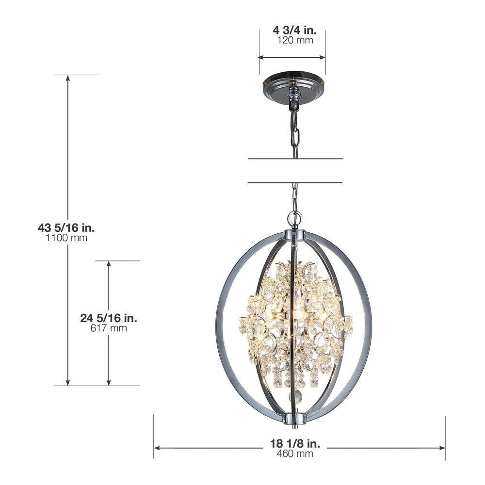 Ove 5-Light Chrome LED Chandelier