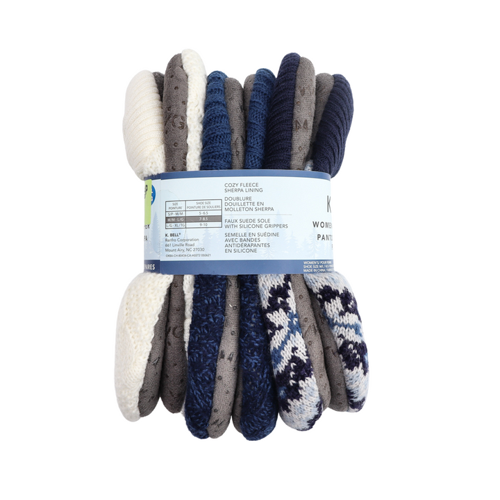 K.Bell - Women's Slippers, 3 Pack