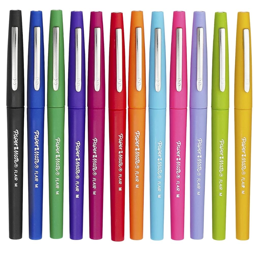 Paper Mate - Marqueur poreux, stylo à pointe en nylon moyen, Flair Point Guard (74423)