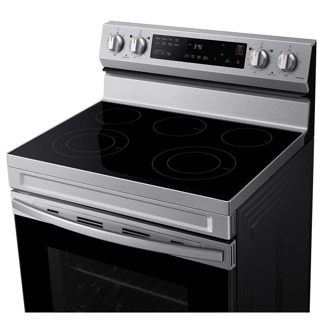 Samsung 30" 6.3 Cu. Ft. Electric Range with Air Fryer and Built-in Wi-Fi 