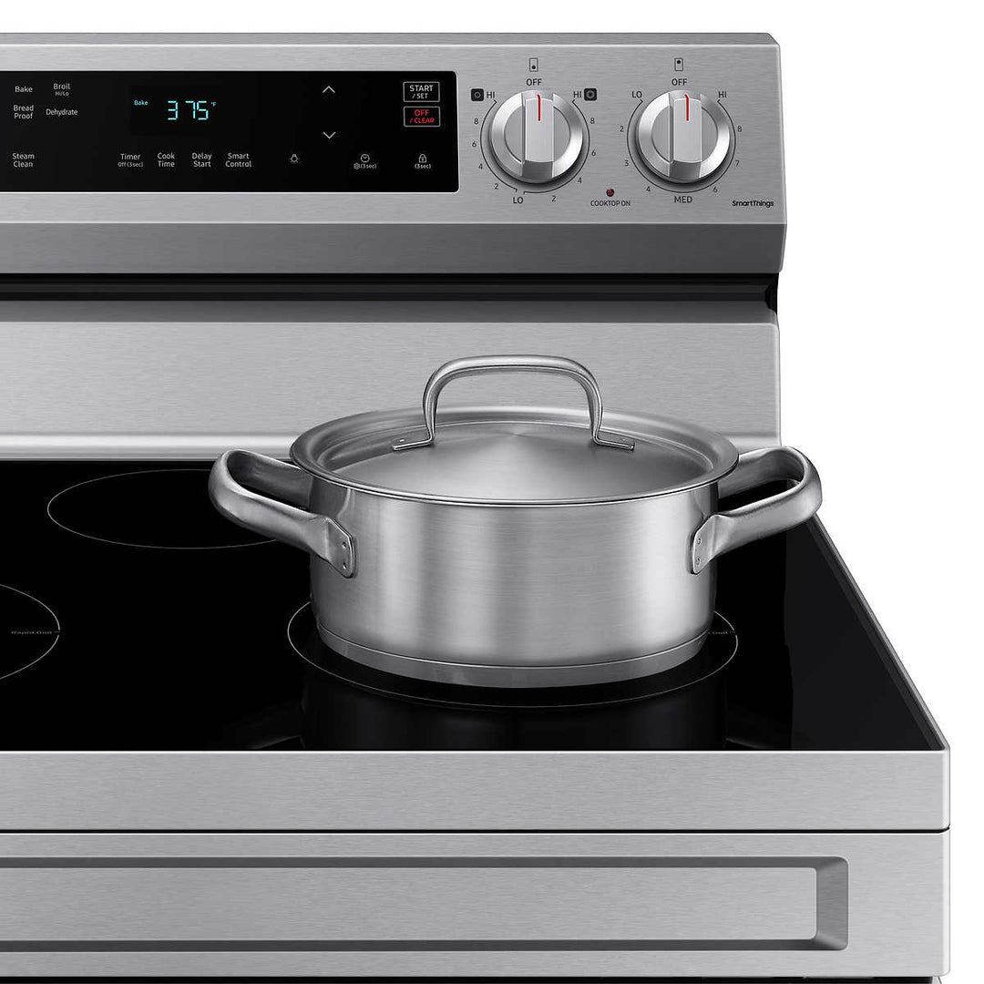 Samsung 30" 6.3 Cu. Ft. Electric Range with Air Fryer and Built-in Wi-Fi 