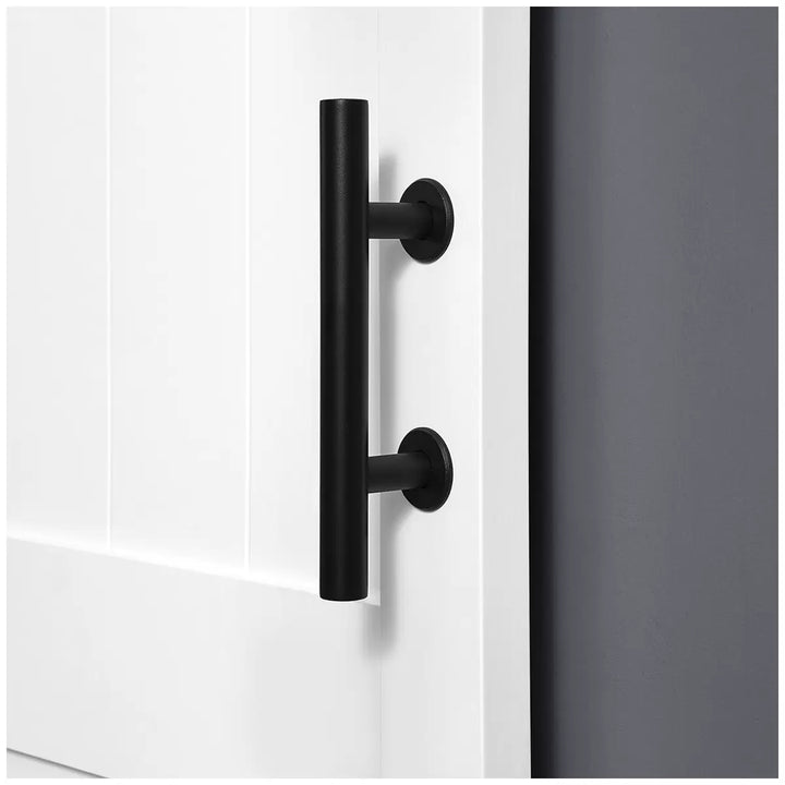 OVE White Panelled Barn Door with Hardware Kit