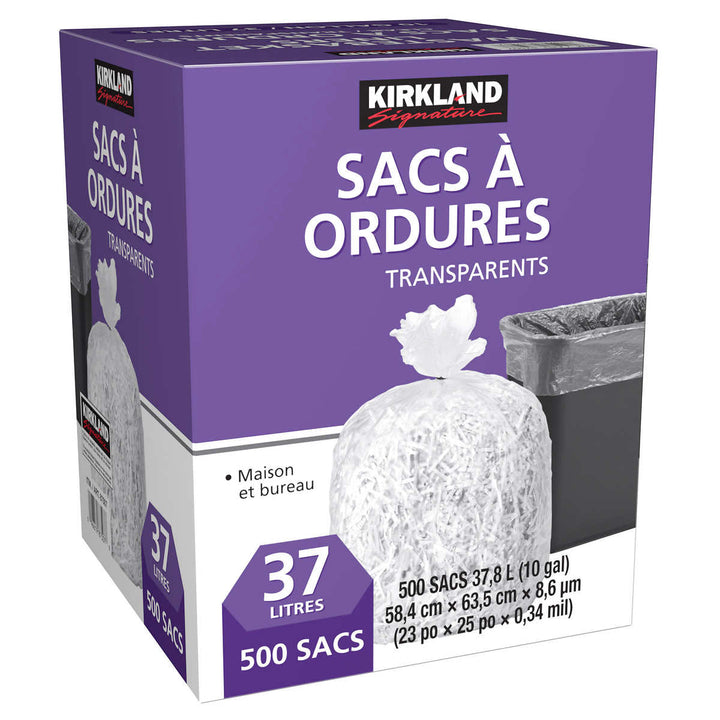 Kirkland Signature 10-Gallon Wastebasket Liner Bags