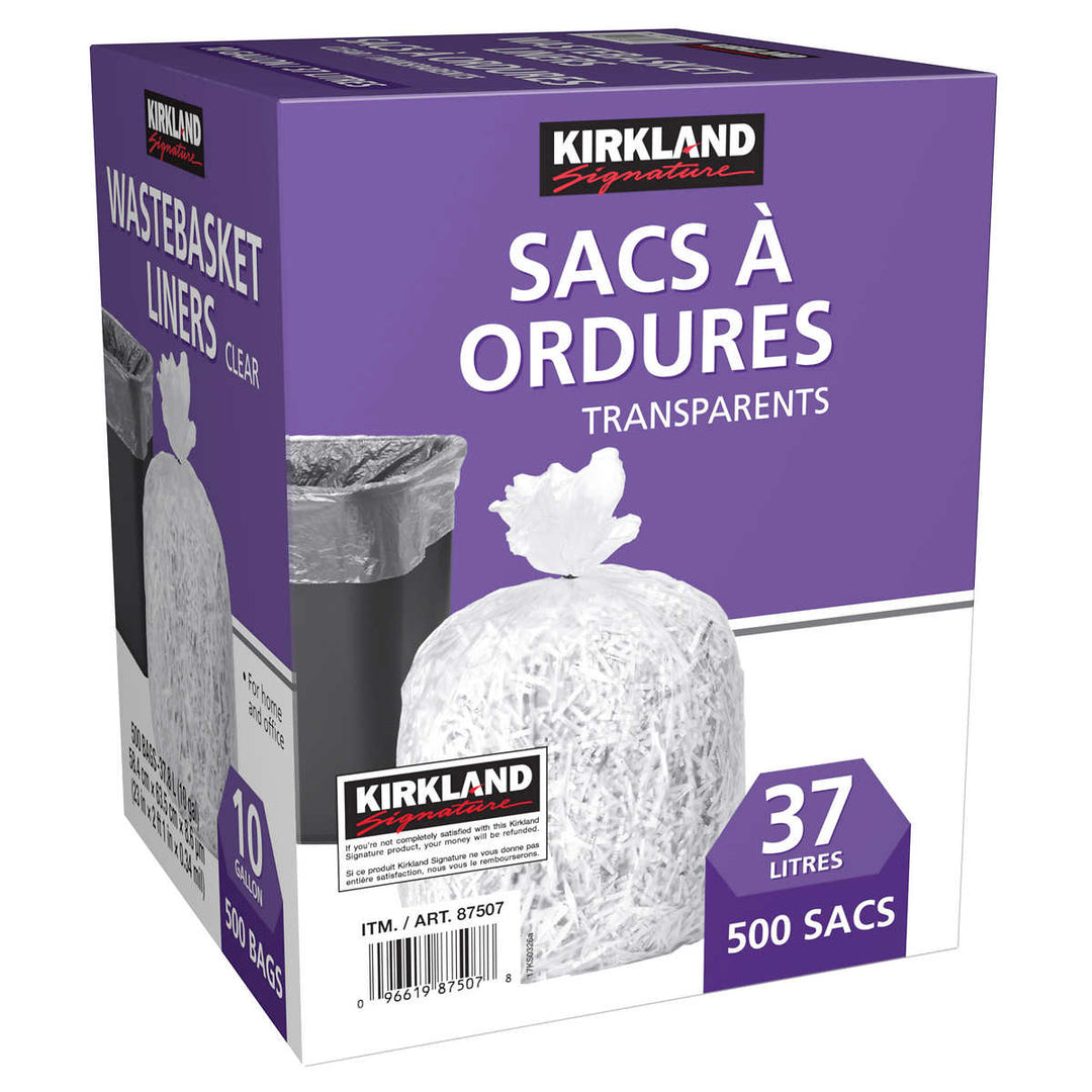 Kirkland Signature 10-Gallon Wastebasket Liner Bags
