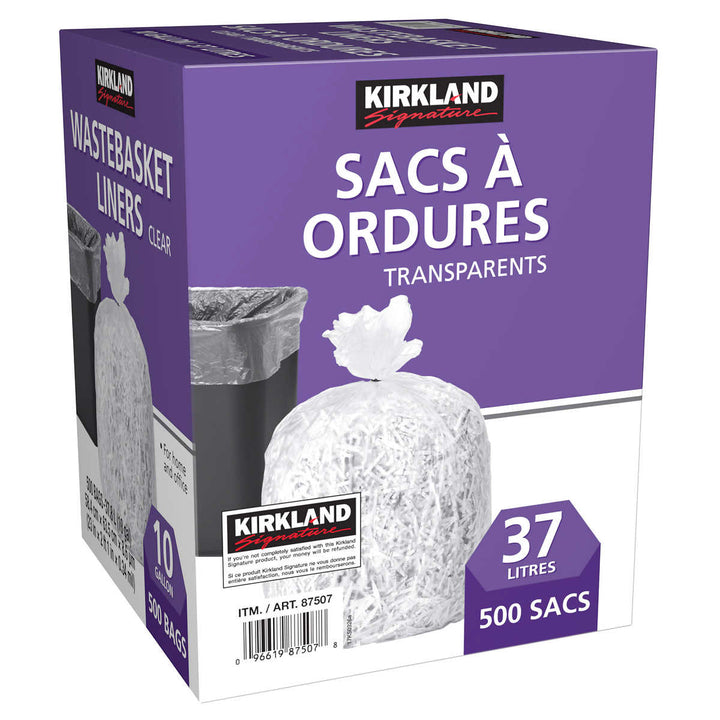 Kirkland Signature 10-Gallon Wastebasket Liner Bags