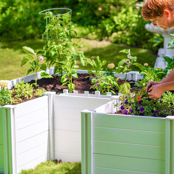 Vita - 6' x 6' Keyhole Flower Bed with Integrated Composter