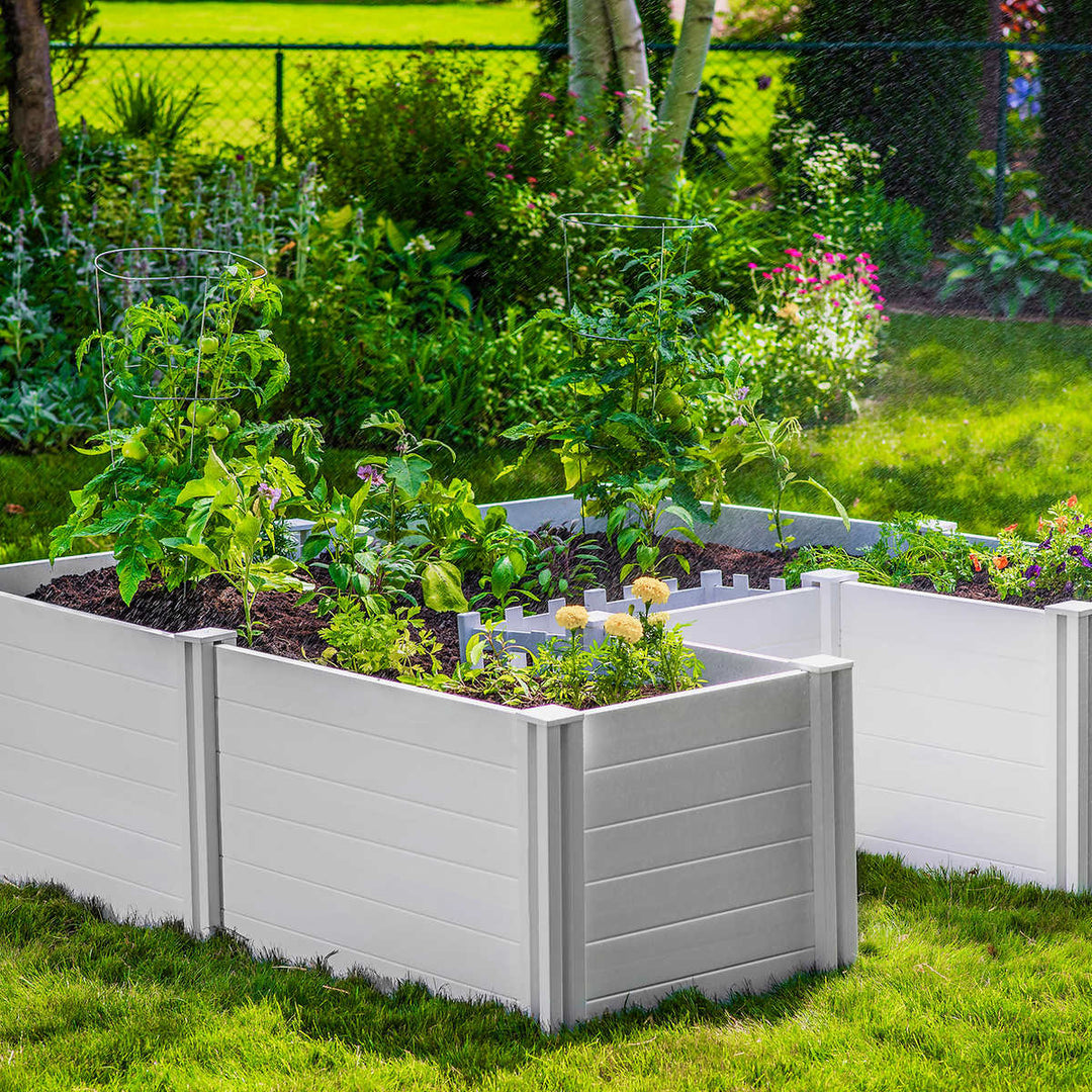 Vita - 6' x 6' Keyhole Flower Bed with Integrated Composter