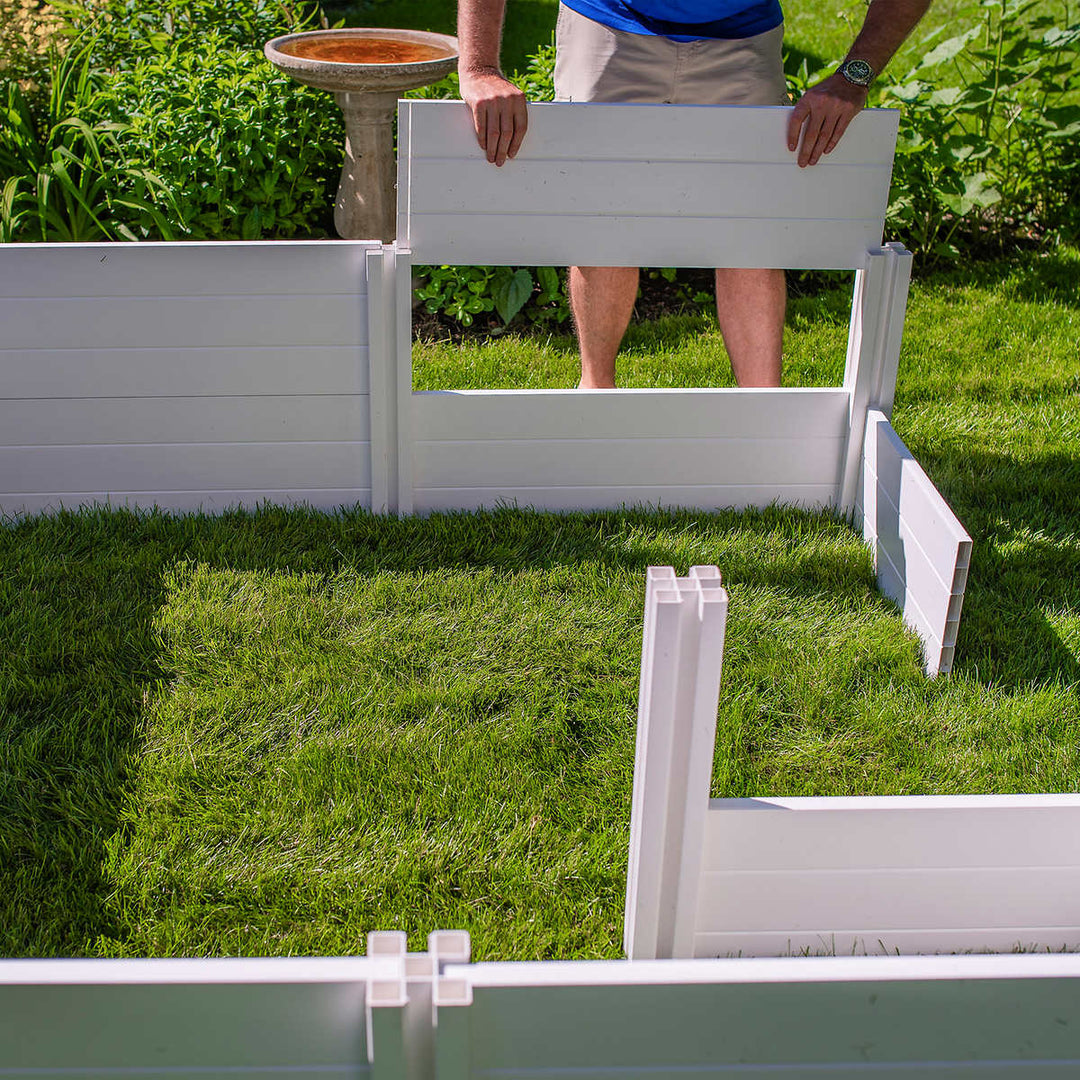Vita - 6' x 6' Keyhole Flower Bed with Integrated Composter