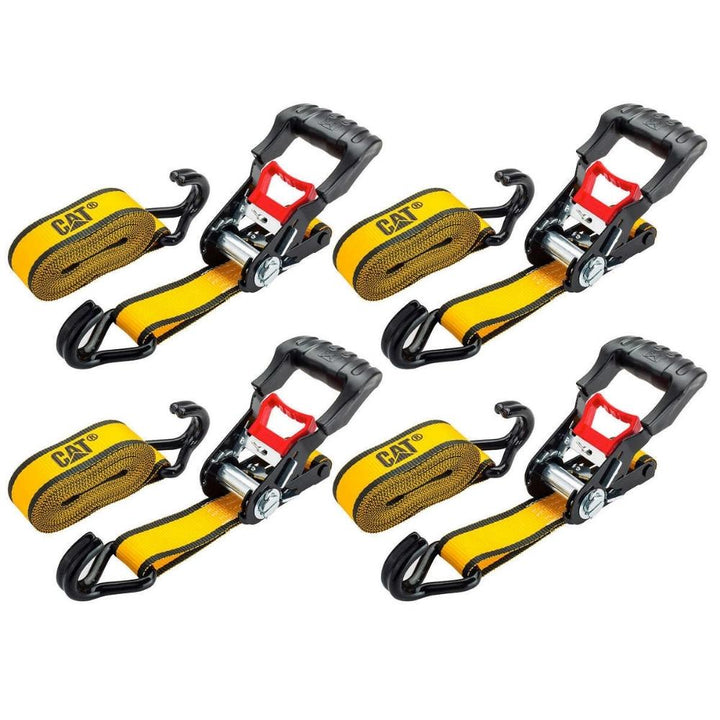 CAT – Ensemble de 4 sangles à cliquet de 4,9 m (16 pi) à prise extra large