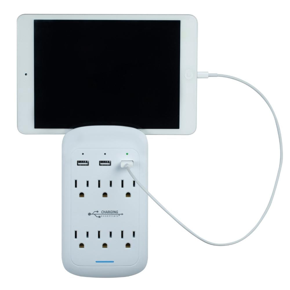 Charging Essentials USB/AC Wall Charging Outlets - 2-Pack