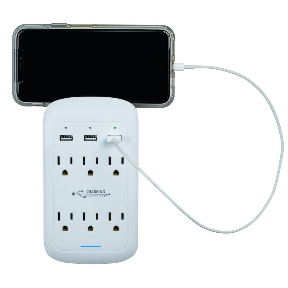 Charging Essentials USB/AC Wall Charging Outlets - 2-Pack