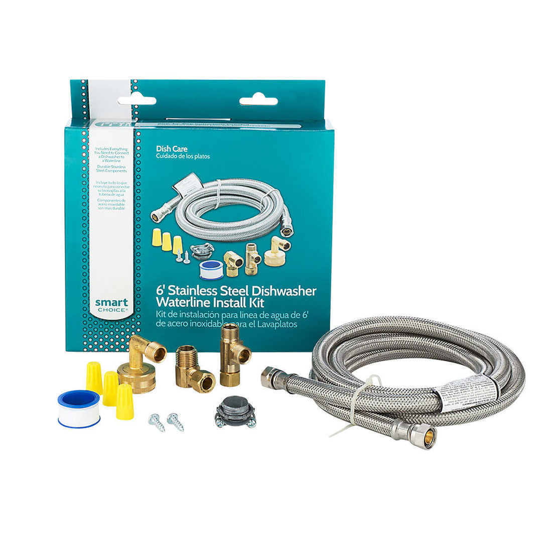 Smart Choice Stainless Steel Dishwasher Waterline Install Kit
