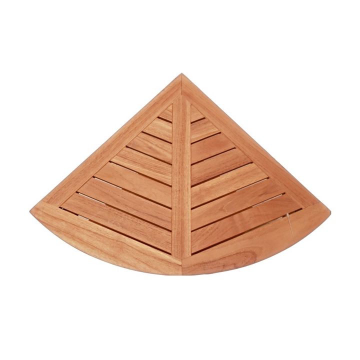 Gilda - Banc de douche en teck d'angle