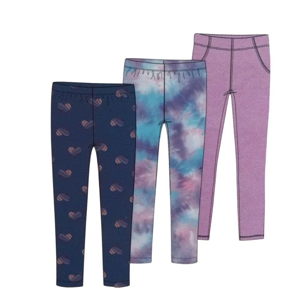 Pekkle - Kids Leggings, 3 Pack