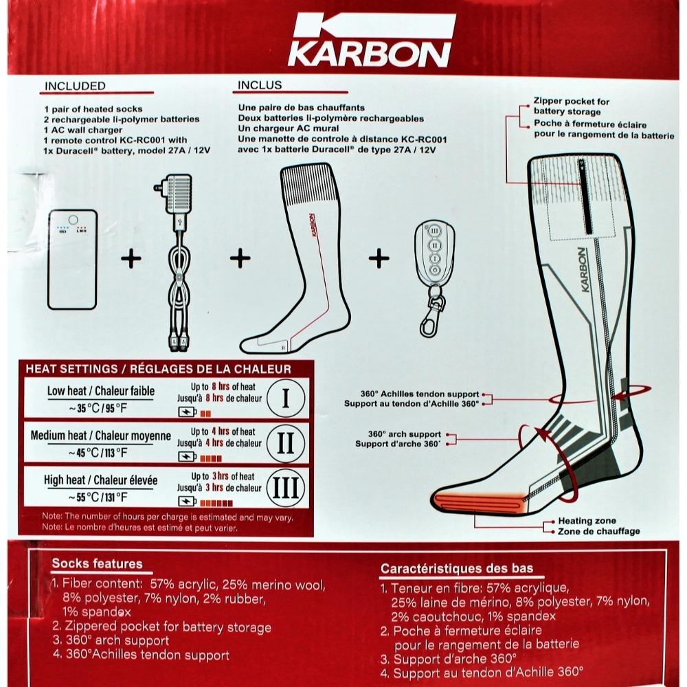 Karbon Unisex Heated Socks