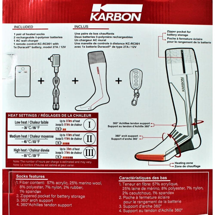 Karbon Unisex Heated Socks