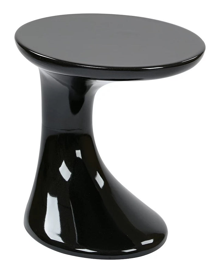 Ave Six Slick Accent Table with High Gloss Black Finish