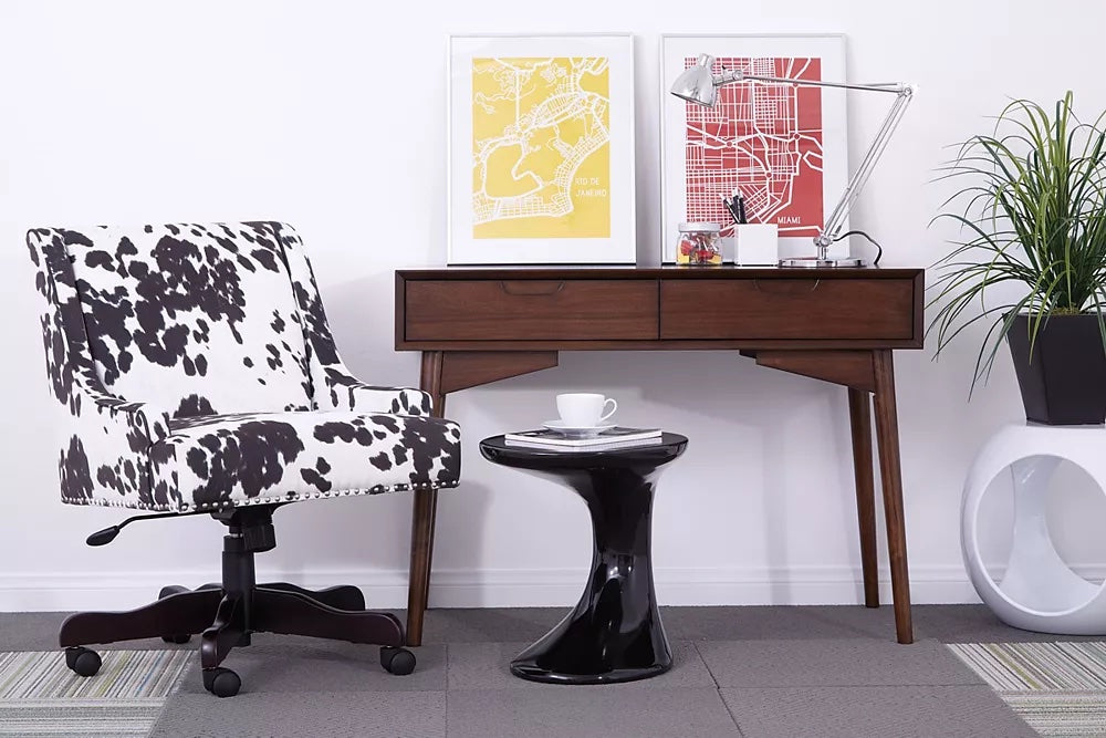Ave Six Slick Accent Table with High Gloss Black Finish